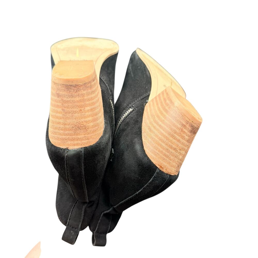 Dolce Vita Black Suede Ankle Boots Size 8 Block Heel Booties - Picture 10 of 11